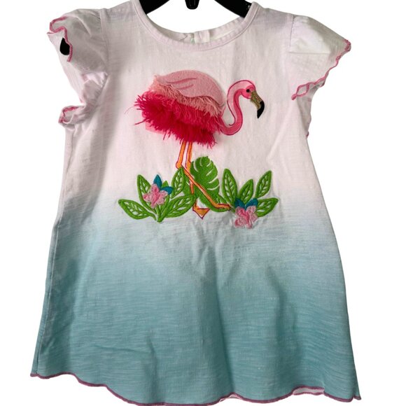 Mud Pie Girls Flamingo Tunic - Picture 2 of 6
